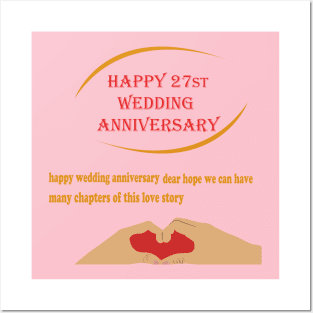 happy 27st wedding anniversary Posters and Art